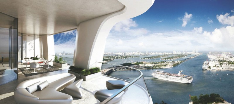 La future One Thousand Tower par Zaha Hadid à Miami, ville où elle est décédé ce 31 mars 2016