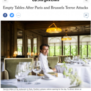 Le New York times indique que depuis les attentats de Paris les grandes tables sont vides …  » Il est temps de revenir à Paris ! « 