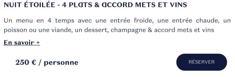 menu étoilé ducasse sur seine