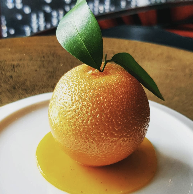 fruit orange trompe oeil