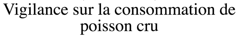poisson cru consommation