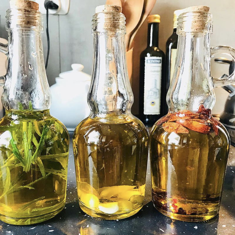 bouteilles huile d'olive