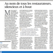 Une quinzaine de grands noms de la gastronomie pointent du doigt la menace qui pèse sur la restauration française