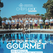 Pique-nique gourmet de chefs annoncé – Les Chefs d’Oc vous invitent avec nappe et panier au Château de La Piscine à Montpellier