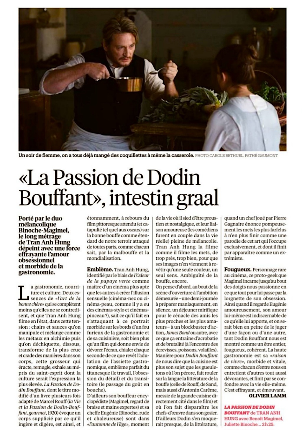 Dodin-Bouffant et Menus-Plaisirs chez les Troisgros : Films passionnément  gastronomiques - Le Cœur des Chefs