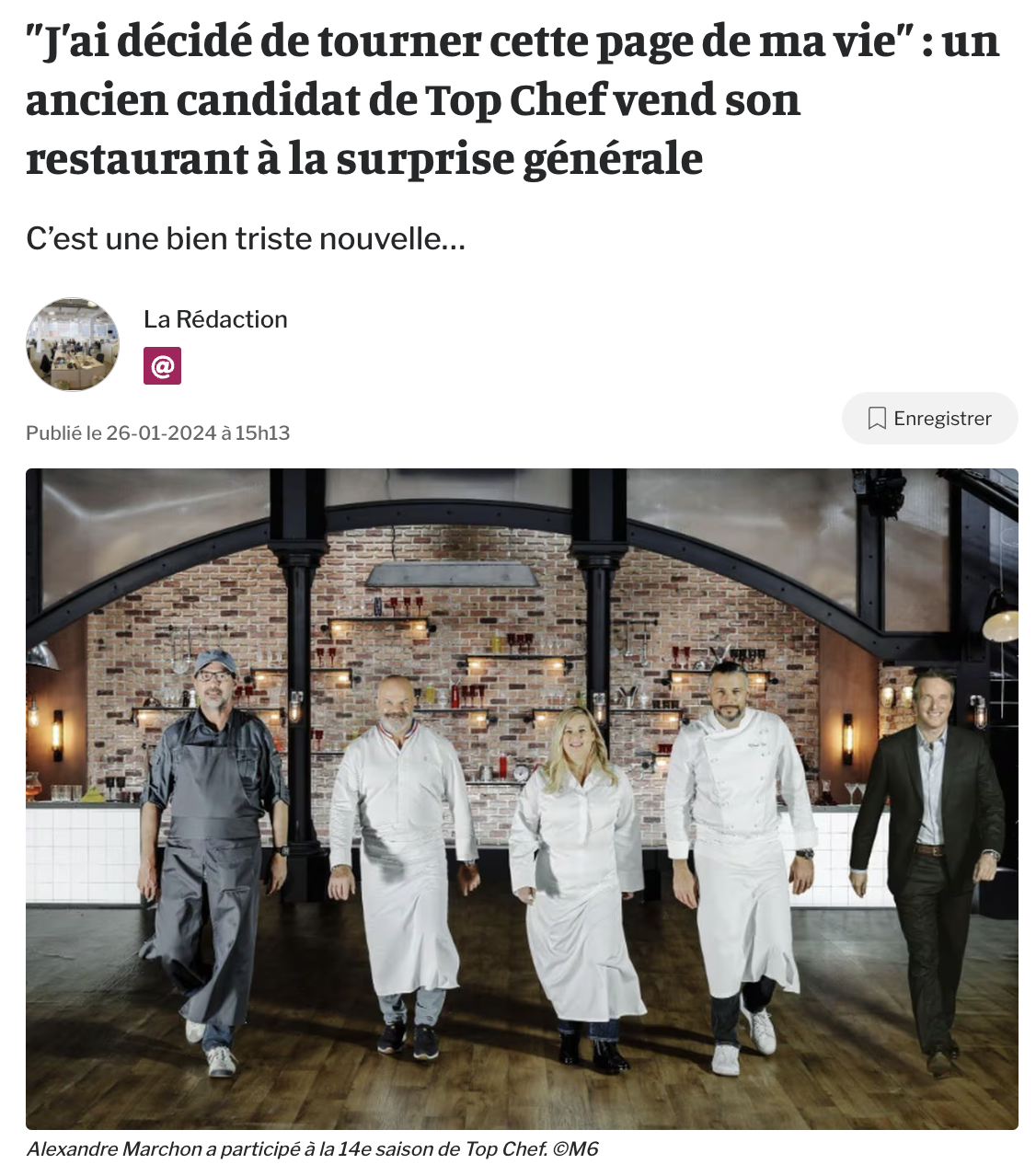 Alexandre Marchon ex Top Chef ferme sa table parisienne - » j'ai appris que  c'est trop pour une seule personne. J'ai appris la dépression… « - Food &  Sens