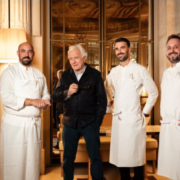 Alain Ducasse reçoit au Meurice Morgan Perrigaud, chef du restaurant Jiwan à Doha