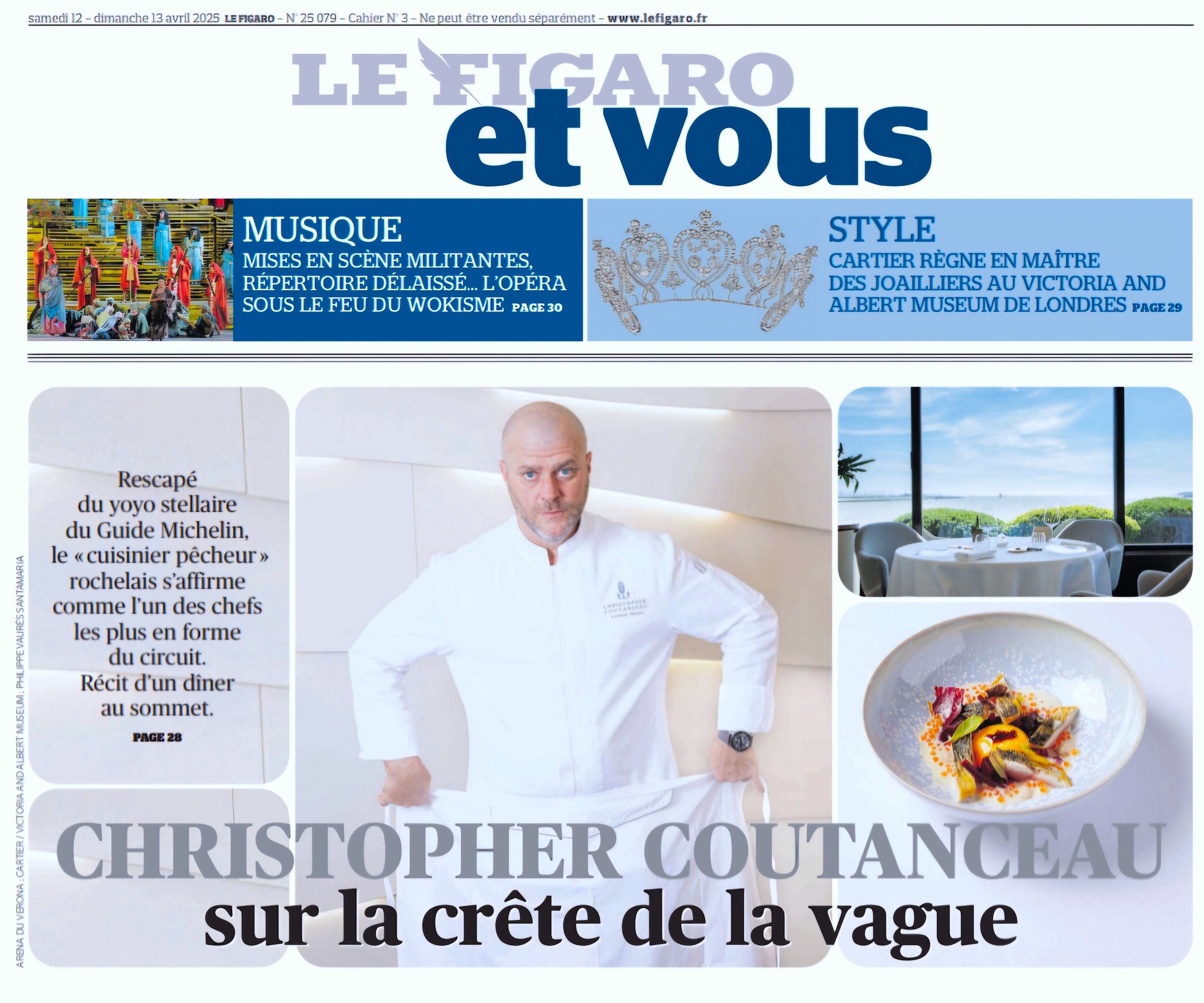La Rochelle – Le retour en scène du chef Christopher Coutanceau