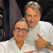 Yannick Alléno et Anne-Sophie Pic cuisinent pour Hublot et la présentation de la montre « Big Bang Unico Gourmet » qui fait appel aux codes de la gastronomie
